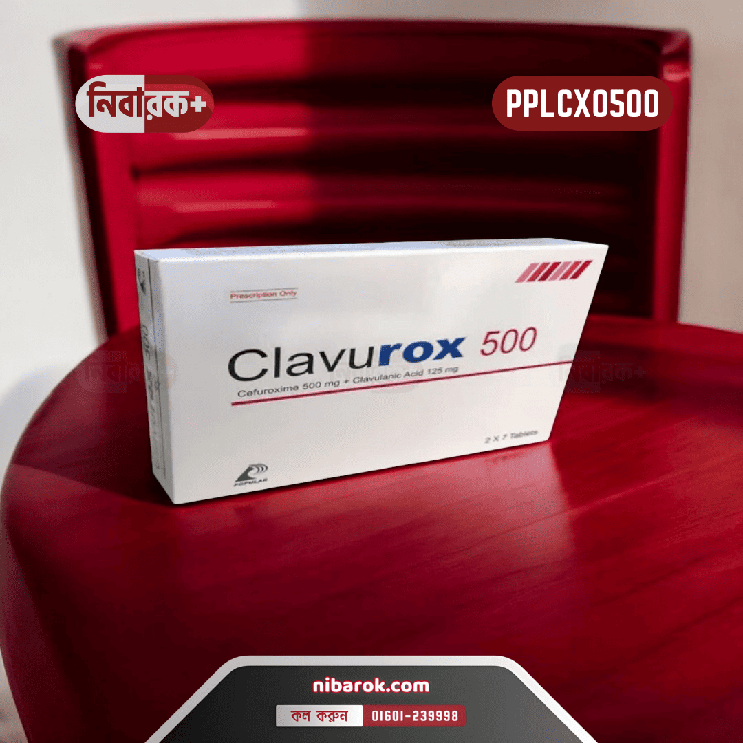 A detailed description of Clarox 500 antibiotic pills, highlighting its uses and functionalities: effective against respiratory and skin infections, combats H. pylori bacteria, essential for patients with compromised immunity like those suffering from MAC. The text also notes important usage guidelines such as taking the medication orally and avoiding antacids close to dosing, lists common side effects including nausea and headaches, and advises consultation with a doctor for those with allergies or cardiac issues.nibarok